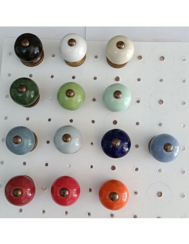 Tirador porcelana bola colores
