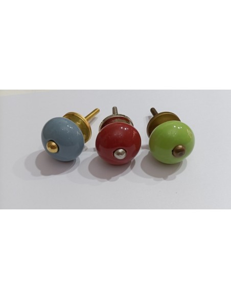 Tirador porcelana bola colores