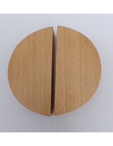 Tirador madera medio circulo