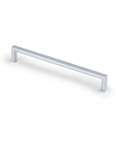 Tirador rectangular níquel cepillado