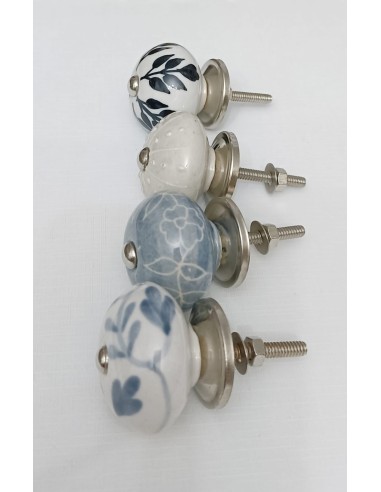 Tirador porcelana redondo
