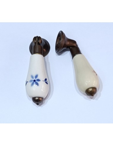 Tirador porcelana pendular flor