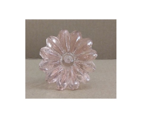 Tirador cristal Flor rosa