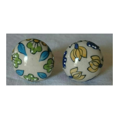 Tirador porcelana colores ocre