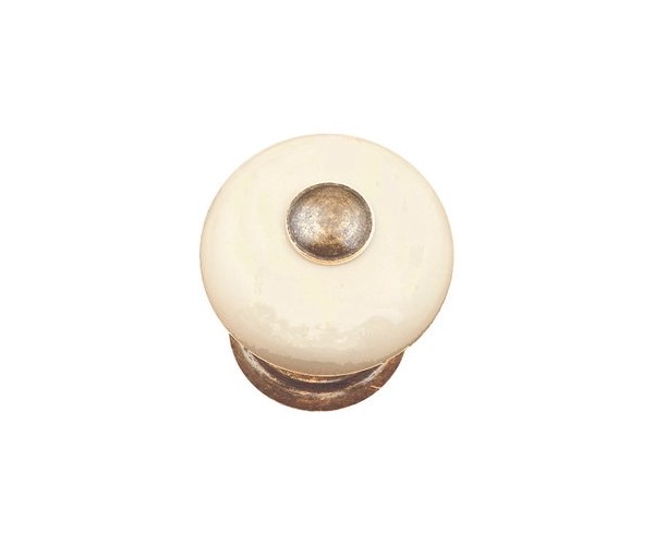 Tirador porcelana crema