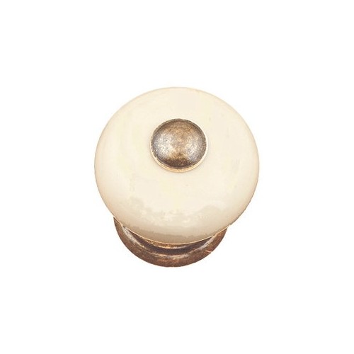 Tirador porcelana crema